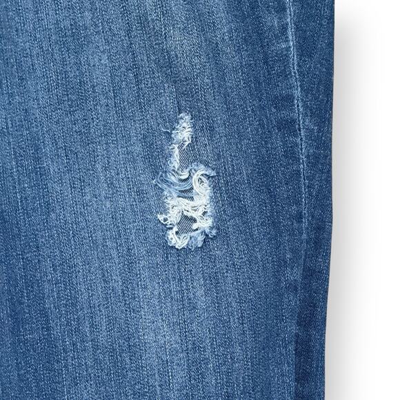 Kut From The Kloth Catherine Boyfriend Jeans Womens 18W Distressed Stretch Blue - Picture 5 of 10